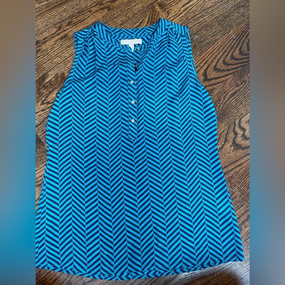 Banana Republic Chevron Print Sleeveless Blouse. Xs Petite